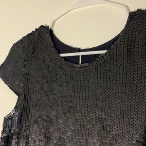 Theory matte sequin cap sleeve dress